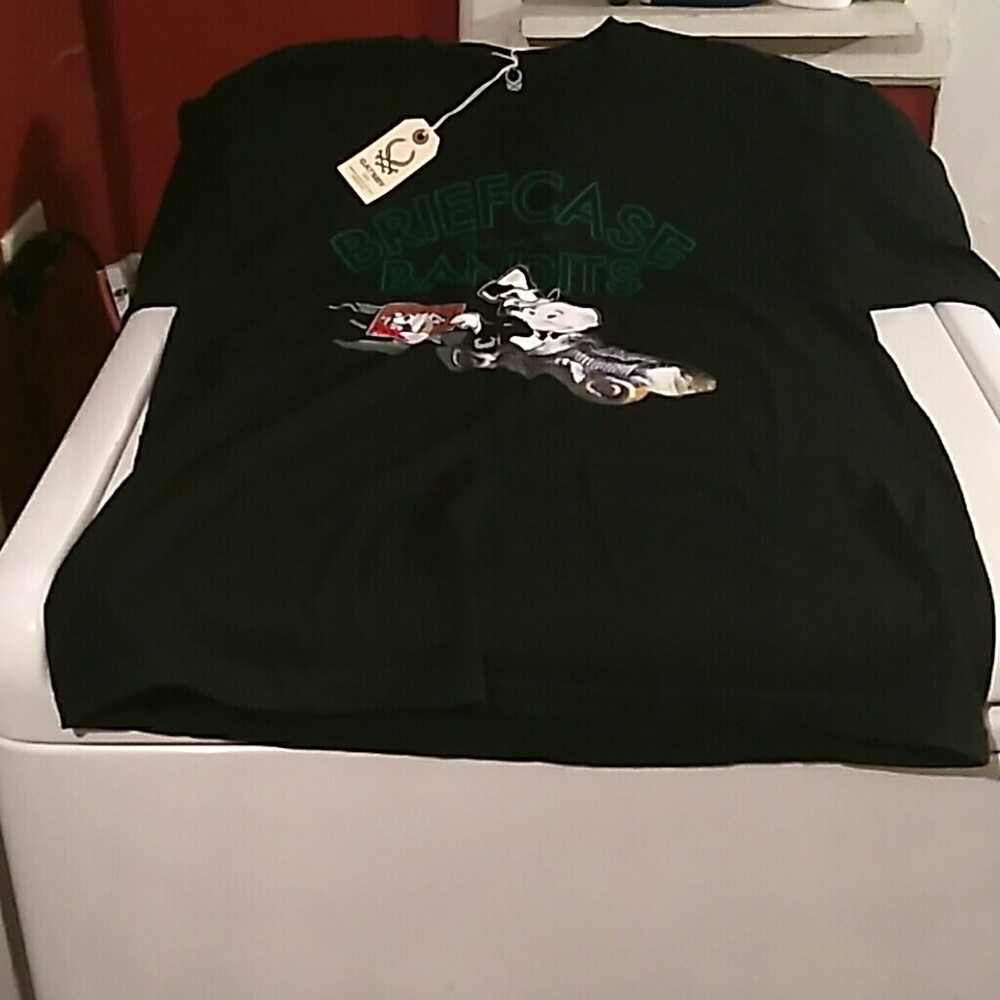 Mens gatsby monopoly man black t shirt sz L NWT